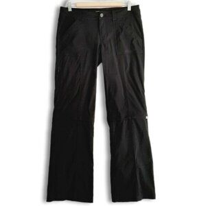 PRANA Monarch Hiking Utility Zip-Off Convertible Pants to Shorts Black Sz 6